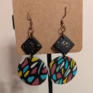 🎄BOGO FREE🎄Handmade Abstract Multicolor Dangle Earrings